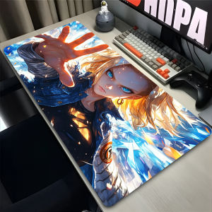 Bandai | Rubber Mouse Pad DBZ XXL Gaming Accessories PC Computer Desk Mat Dragon Ball Android 18 Hot Anime Mousepads Gamer Keyboard Pad