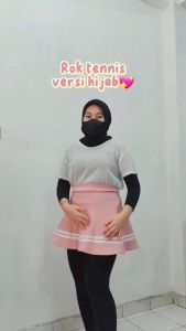 Oppa Style Shop Rok Pendek List Putih Jumbo Big Size | Rok Olahraga Rok Mini Tennis Senam Zumba