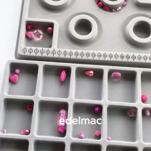 Papan Alat Bantu Design Merangkai Manik Jewelry Perhiasan Gelang Kalung Flocked Bead Board Bracklet