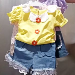 SETELAN ANAK PEREMPUAN BATITA IMPORT KOREAN STYLE TSHIRT SHORTS PANT HOTPANT JEANS