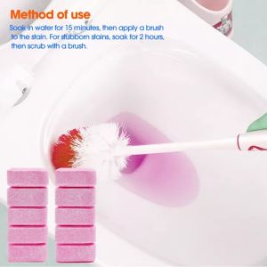 5pcs Pink Toilet Cleaning Effervescent Tablet Toilet Flavor Descaling Cleaner Quickly Remove Urine Stains Dirt Deodorant