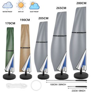 Chống Thấm Nước Sân Dù Che Chống Tia UV Bù Đắp Treo Tường Dù Che Mưa Có Thanh Kéo Vòng Làm Bằng Polyester