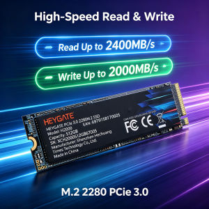 ``` M.2 2280 NVMe SSD PCIe 3.0 HEYGATE H2000 256GB 512GB Internal Hard Drive Disk 3D NAND Up to 2400MB/s Compatible with Laptop