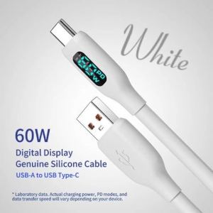 60W USB-A to USB-C Fast Charging Cable Flexible Pink Silicone Charger For iPhone 17/16/15 Pro/Max iPad AirPods Type-C Tablets
