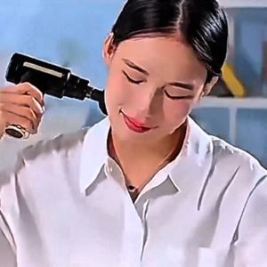 Alat Terapi Otot Massage Gun/Alat Relaksasi Otot Fasia Muscle Massager Gun/Alat Pijat Elektrik Gun