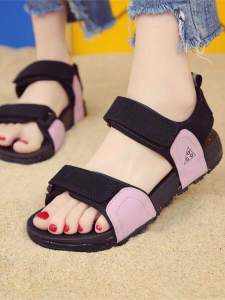 Fushi Footprint Summer Vietnamese Couple Large Size Sandals for Women Casual Versatile Magic Sole Pregnant Women Flat Outside Beach Shoes for Men