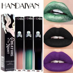 12Color New Black Green Purple Lipstick Christmas Halloween Lip Makeup Tint Moisturizing Waterproof Matte Lipstick Waterproof Lip Pigment