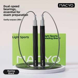 MACYO | Speed Enhancement Competition Steel Wire Jump Rope with Aluminum Alloy Dual Bearings