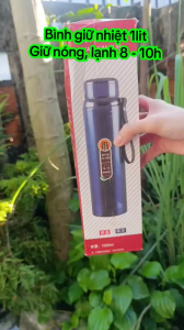 T10 Bình giữ nhiệt 1L chính hãng inox 2 lớp ruột bằng thép không gỉ an toàn cho sức khỏe giữ nhiệt được 5 tiếng phủ sơn tĩnh điện bên ngoài vừa sang vừa bền bỉ