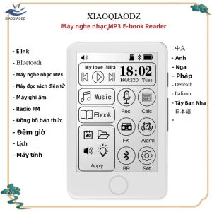 Máy Nghe Nhạc MP3 XIAOQIAODZ E-Ink Bluetooth Với Khe Cắm Thẻ TF Chức Năng Ghi Âm Và Đọc Sách Điện Tử Dành Cho Android Thiết Kế Nhỏ Gọn.