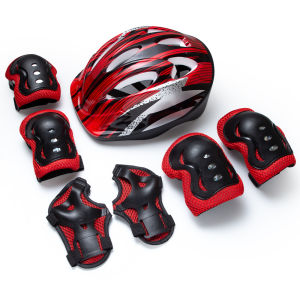 7Pcs Children Safety Helmet and Protective Pads Set Knee Elbow Wrist Guards for Toddlers Ideal for Skateboard Scooter Skating
