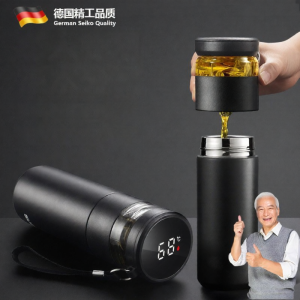 LUTI | Smart Elderly Mens Large Capacity Insulated Cup with Tea and Water Separation