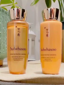 韩国雪花秀人参水乳套装御时紧颜参深层补水保湿滋养抗初老40ml