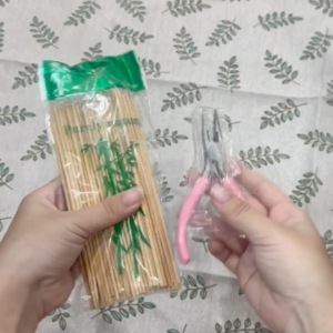Kìm Bấm Hồng Và Tăm Que 15cm 80 Cái Sản Phẩm Tiện Dụng Hằng Ngày Làm Đất Sét Mô Hình Handmade LIM DIY