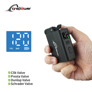 120PSI Electric Bicycle Air Pump Tire Inflator with Digital Display Fast Charge for MTB Road Bike Schrader Presta & Clik Valves