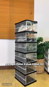 【StoreSmart】 READY STOCK (3-6-9Tier) Storage shoe box integrated no-install shoe cabinet Folding Shoe Cabinet Plastic Box Organizer foldable shoe box shoe rack Kabinet kasut 鞋柜