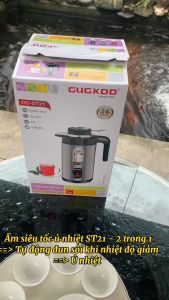 Ấm Siêu Tốc CUCKOO ST21 2In1Ấm Đun Nước Kèm Bình Giữ Nhiệt Siêu Tốc Công Suất 1500W Cao Cấp Dung Tích 3L-Hàng Chuẩn . Ấm Siêu Tốc CUCKOO 2 in 1 Đun Nước Cực Nhanh - Ấm Đun Nước Siêu Tốc Dung Tích 3 Lít Có Chế Độ Ủ Ấm