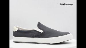 Robertsons Canvas Mens Shoes Noze Gray/White