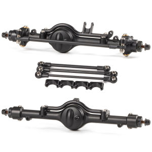 Ultra-Realistic 1/10 CNC Aluminum Straight Axle Set W/ Leaf Spring/Link Mount Kit for RC4WD Gelande II TF2 Tamiya Bruiser BRX01