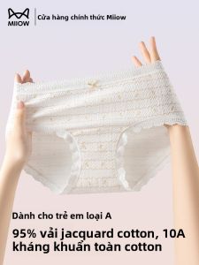 Quần lót bé gái MiiOW  vải cotton mỏng thoáng khí in họa tiết - mùa hè