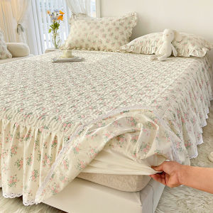 Pure Cotton Bed Canopy Single Piece Anti-Slip Bed Skirt Cotton Sandwich High End New Style Universal Four Seasons Girls Room Decor