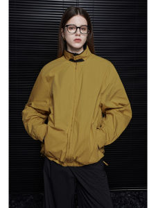 แจ็คเก็ตคอตั้งสองด้านสำหรับผู้หญิง ฤดูใบไม้ผลิและฤดูร้อน 2025 แจ็คเก็ตแบบสวมสีสองชั้น สไตล์ลำลอง แจ็คเก็ตสไตล์ย้อนยุค