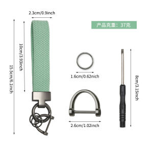 Khóa kim loại móc chìa khóa xe ô tô bền với có dây đeo cổ tay dệt mặt treo hình chìa khóa Vòng Treo Chìa Khóa Kinh Doanh