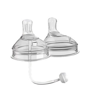 Square Silicone Nipple Baby Feeding Bottle Newborn Simulation Gas Soft Silicon Child Partial Center Smart Nipple 6cm