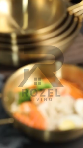 ROZEL Panci Ramen Korea Premium Stainless Steel Gold Silver Cantik Estetik / Korean Soup Pot Noodle Ramen Banyak Ukuran / Panci Stainless Steel Anti Karat Kualitas Bagus