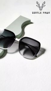 GENTLE FAWN Kacamata Sunglasses Anti Uv 400 Fashion Pria Wanita Model Kotak Oversized Bahan Metal Simple 9228