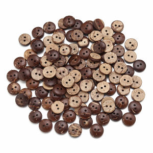 10-100Pcs Natural Coconut Shell Button Round 2-Holes Buttons for Handmade Crafts Home Decorative DIY Clothing Sewing Accessories