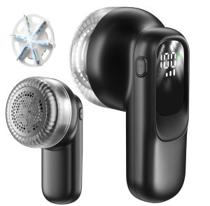 เครื่องกำจัดขุยผ้าแบบชาร์จไฟได้ พกพาสะดวก พร้อมหน้าจอ LED ดิจิตอล สำหรับกำจัดขุยบนเสื้อผ้า โซฟา ผ้าห่ม