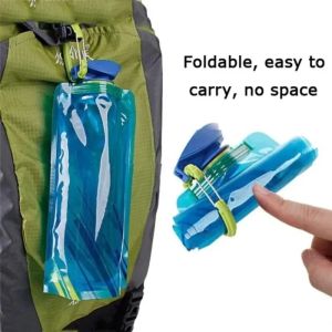 700ml Ultra-Light PE Collapsible Water Bag – Portable Hanging Water Pouch for Camping & Hiking Leak-Proof Design
