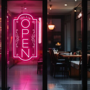 We are Open Neon Sign For Store Window Business Open LED Classic Open Closed Light Restaurant Open Sign Vintage Shop Open gifts