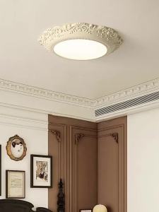 French R Cream Style Bedroom Ceiling Lamp Nordic Mid-Ancient Modern Living Room Main Lamp Light Luxury
