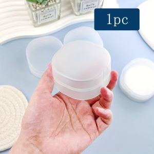 1PCS Durable Transparent Makeup Storage Box - Sealed Dust-Proof Organizer for Pads Brushes Beauty Balls Home Travel