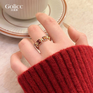 New 2025 H Letter Enamel Ring Womens Design Middle Finger Ring Red Ankara Fashion Jewelry Alloy Silver Gold Plated