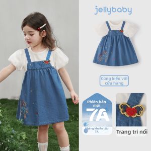 Jelly Baby | Đầm Hè Dễ Thương Cho Bé Gái Kiểu Đồ Bộ Jeans
