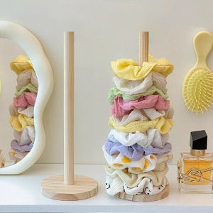 Vertical Bracelet Holder Wood Tabletop Bracelet Display Stand Bangle Display Holder for Watches Bracelets Scrunchies Hair Bands