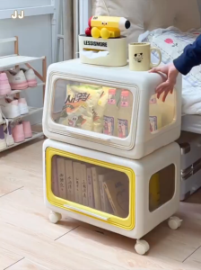 Large Capacity Living Room Storage Cabinet Childrens Toys Baby Supplies Organizer Box Household Snacks Bookshelf