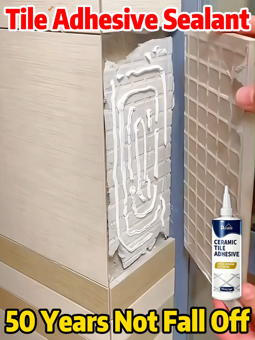 🔥CLoad-bearing 800KG🔥Tile Adhesive Sealant 420g Tiles Adhesive Glue for repairing loose displaced or fallen tiles Tiles Sealant Fix Super Glue Tile Grout Repair Glue Tile Loose Fall Tile Grout Glue