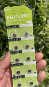 Pin AG1 / LR621 / LR60 - SR621 / 364 SW - Dạng Cúc Áo - 1 Vỉ 10 Viên - Dùng thay Pin đồng hồ và các thiết bị cùng thông số