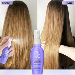 Dầu Xả Xịt Dưỡng Tóc PURC Chiết Xuất Dừa Phục Hồi Keratin 55ml Làm Mượt Duỗi Thẳng Phục Hồi Tóc Hư Tổn Xoăn Cứng Dùng Được Cho Cả Nam Và Nữ