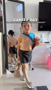 2pcs Career Costume For Kids Girl 3-12yrs Teacher Costume For Kids Girls Role Playing T-shirt+Skirt