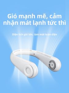 Quạt Mini Cầm Tay USB Không Cánh Quạt Cổ Treo Di Động Ngoài Trời Quạt Siêu Bền Thiết Kế Dây Thừng Dài