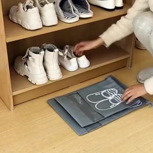 Non-woven Shoes Bag Waterproof Dustproof Travel Bag Portable Tote Drawstring Bag For Shoes Storage 1pcs