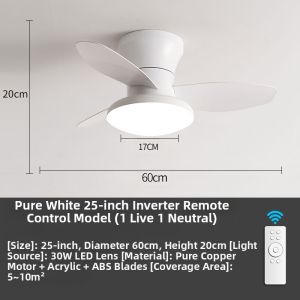 [China Plug Without Adapter] Kairui | Small Silent Fan Light with App Control