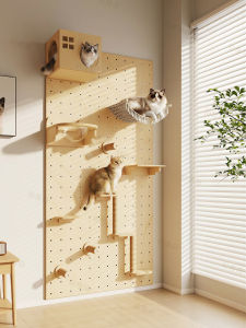 BEIQIVI | Wooden Space-saving All Seasons Cat Climbing Frame Cat House