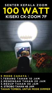 Senter Kepala KISEKI Lensa Zoom 7F Terbaru Tahan 30 Jam Daya 100 Watt Baterai 3000mAh Tahan Air Dan Benturan Ready Cahaya Kuning Dan Putih Cas USB Tipe-C Headlamp | Headligt LED Rechargeable | TOKO SINAR AUDIO