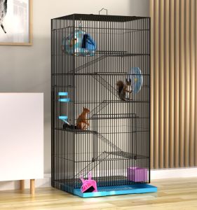 Large Three-Story Squirrel Cage Guinea Pig Flower Rat Villa Extra Large Chinchilla Cage Pet Supplies Ferret Cage Accessories